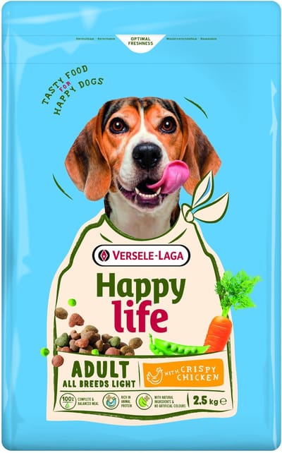 Happy Life Adult Light - Hondenbrokken - Kip 2.5 kg