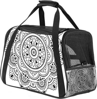 Reisdraagtas Huisdier - Draagbare Hondentas - Veilig Reizen - Luchtvaart Goedgekeurd - 43x25x30 cm - Meerkleurig