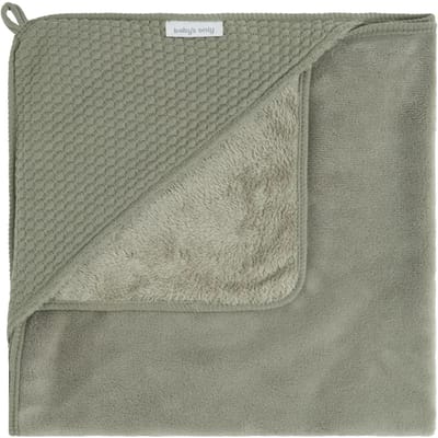 Baby's Only Gebreide wikkeldeken - Omslagdoek baby Sky - Teddy voering - Urban Green - 75x75 cm - Geschikt voor drie- en vijfpuntsgordel
