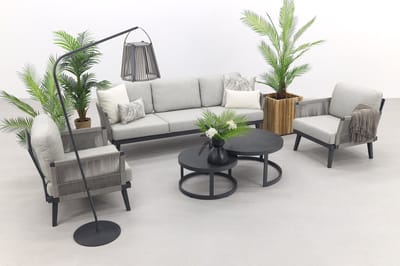 Durban/Rhodos stoel-bank loungeset - 5-delig - Op=Op
