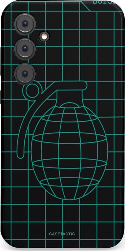 Casetastic Hoesje Geschikt voor Samsung A35 - Stijlvolle Beschermende Duo-layer Case - Retro bom