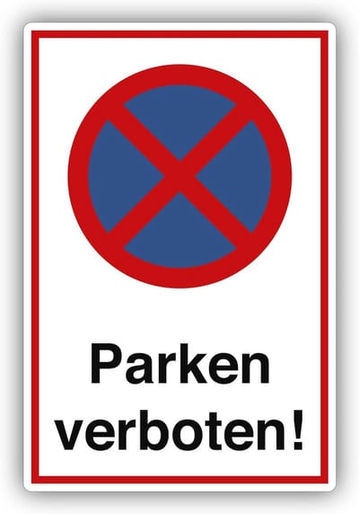 Parkeerbord Verboden 20x30 cm - Weerbestendig en UV-bestendig