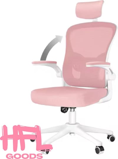HFL Goods Gamingstoel - Ergonomische Kantoor Stoel - Meisjes Gamingstoel -Hoge Rugleuning - Verstelbare zitdiepte - Roze
