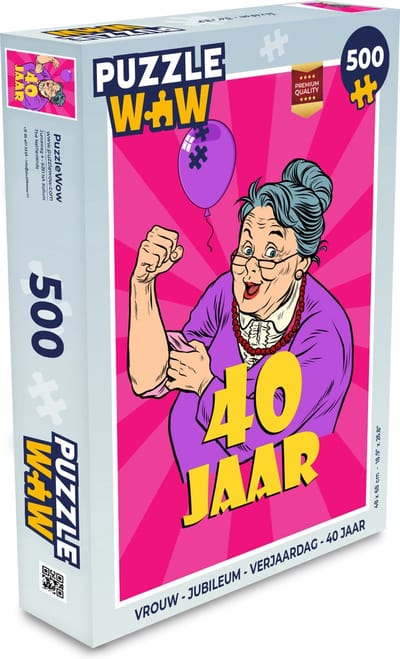 Puzzel Vrouw - Jubileum - Verjaardag - 40 Jaar - Legpuzzel - Puzzel 500 stukjes