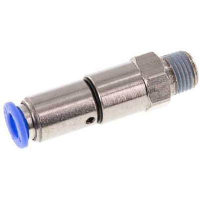 8mm & R1/4'' Hoge Snelheid Draaidoorvoer Insteek Buitendraad Vernikkeld Messing/PBT NBR