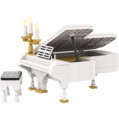 Gobricks Moc Droomrood Piano ZELF BOUWEN Blokken Woonkamer Display Stoel Pianist Creativiteit Steen Kinderspeelgoed