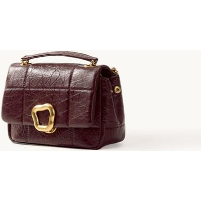 Chocolade Tas Serie, Leren Crossbody Ketting, Zachte Telefoontas, Kleine Vierkante Tas 5 inch gray