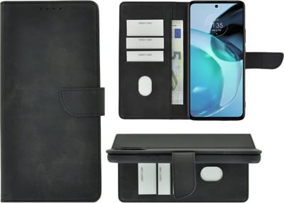 MoDo hoesje Geschikt voor Nokia G22 - Kunstleer Book Case - Zwart