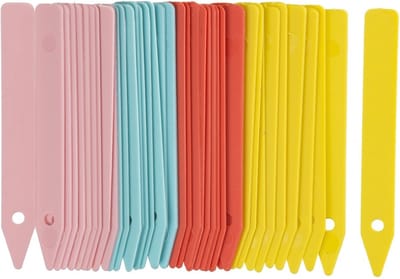 Nature Plantetiketten/plantenlabels - 80x - kleurenmix - kunststof - 10 cm - steeketiketten