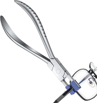 Bril Reparatie Tang - Spectacle Adjuster - Bril Onderhoud - Ergonomische Grip - 14.6 cm Lengte - Zilver
