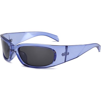 Technologische Sense Punk Zonnebril Dames Heren Mode Toekomstige Sence Merk Designer Zonnebrillen Feest Dame Man Brillen UV400 gray