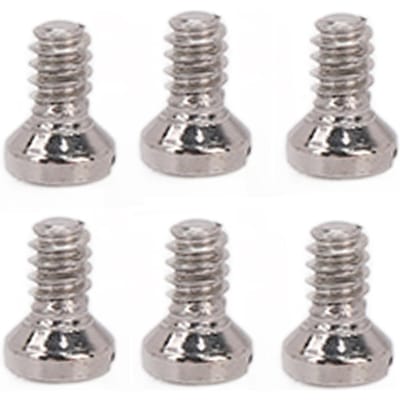 Lot de 6 vis de fixation pour boîtier de montre à quartz, professionnelles, fendues, pour réparation gray