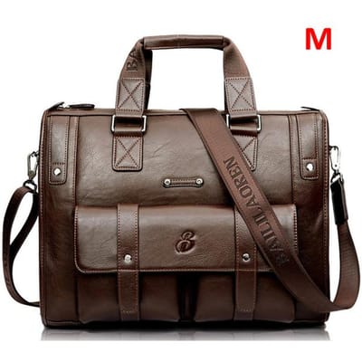 Mannen Lederen Zwarte Aktetas Zakelijke Handtas Messenger Bags Mannelijke Vintage Schoudertas Mannen Grote Laptop Reistassen Hot XA177ZC M lichtbruine kleur