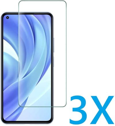 Glasplaatje Geschikt voor: Xiaomi Mi 10T Pro - 3x Screenprotector - screen protector - glas - bescherm - beschermglas