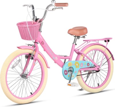 Kinderfiets - Meisjesfiets Kinderloopfiets - Leren Fietsen - Groeit Mee Met Kind - 20 Inch Wielmaat - Roze