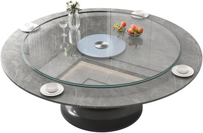 Glazen Draaitafel - Draaibare Serveerplank - Gerechten Delen - Veiligheidsglas - 110 cm - Transparant