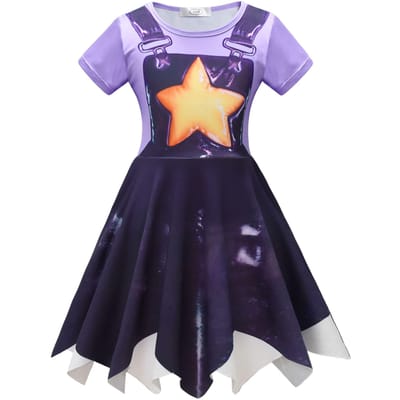 Kinderen Rily Speeltijd Cartoon Cosplay Kleding Dezelfde Stijl Meisjes Prinsessenjurk + Broek Halloweenfeest Verjaardag Cosplay Kostuum 130cm&lily