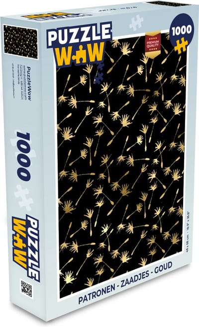 Puzzel Patronen - Zaadjes - Goud - Legpuzzel - Puzzel 1000 stukjes volwassenen