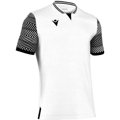 Macron Tureis Shirt Korte Mouw Heren - Wit / Zwart | Maat: 3XL