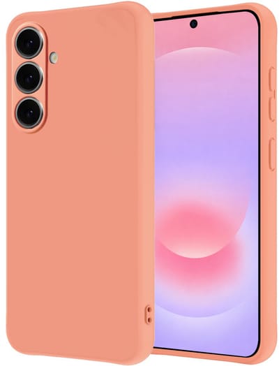 Hoesje - Geschikt voor Samsung Galaxy A37 - Sterk & Shockproof - Hoes Cover - Siliconen Case - Perzik