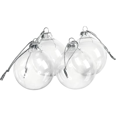 VBS Glazen ballen, Ø 6 cm, 4 stuks