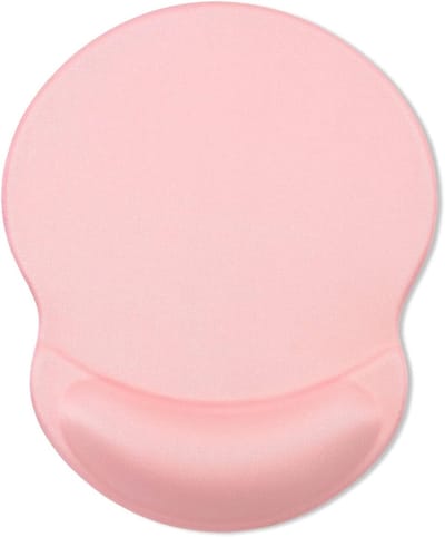 Ergonomische Muismat met Gel Polssteun, Comfortabele Ondersteuning voor Kantoor, Antislip Basis, 22x18.3cm, Roze, Verminder Polspijn en Verbeter Productiviteit
