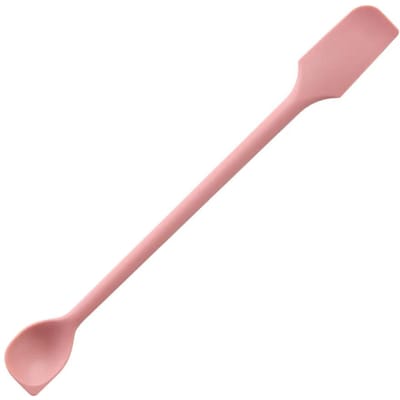 Siliconen Spatel Dubbelzijdige Schraper Cosmetische Jam Crème Diepe Fles Mini Spatel Verlengd Kleine Tip Spa Make-up Tool roze