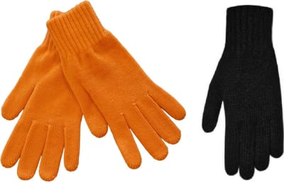 Handschoenen dames winter gebreid - binnenkant opgeruwd - prijs per 2 paar