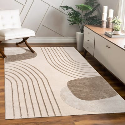 Paco Home Vloerkleed Woonkamer Laagpolig Patroon Bloemen Regenboog Patroon Geometrisch 120x160 cm
