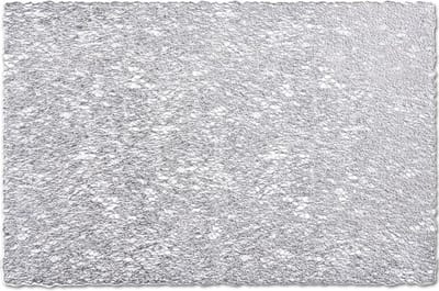 Zeller diner tafel placemats - 2x - gevlochten - glanzend zilver - rechthoekig - 30 x 45 cm
