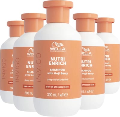 Wella Invigo Nutri Enrich Shampoo Droog Haar 300ml - 5 Stuks - Voordeelverpakking