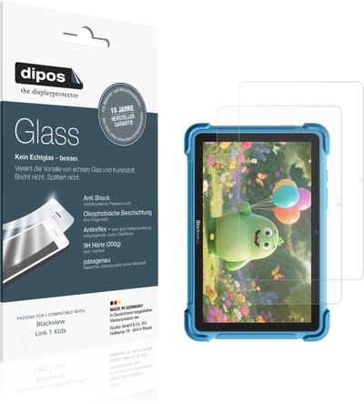 dipos – 2x Matte Pantserfolie geschikt voor Blackview Link 1 Kids | 9H Screenprotector