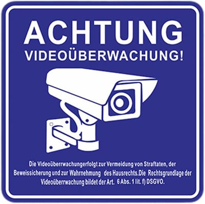 Bewakingscamera Bord - Waarschuwingssticker Video - Beveiliging Verhoging - Zelfklevend Weerbestendig - 25 x 15 cm - Multicolor