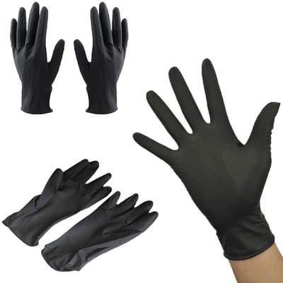 Herbruikbare latex handschoenen voor haarverf, schoonmaak en salonwerk - 3 paar maat L, multifunctioneel en beschermend