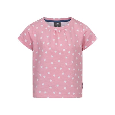 Trespass Meisjes Hira Hearts T-shirt (Baby Roze)