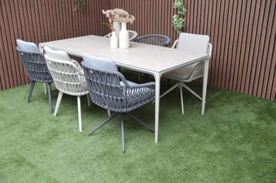 Hartman Kyra dining tuintafel 180x90 cm. - Latte