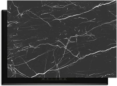 KitchenArt - Obsidian Marble - Inductie Beschermer - 83x51.5 cm - Kookplaat Beschermer - Luxe Afdekplaat Inductieplaat - Anti-slip & Oprolbaar - Beschermmat Inductiekookplaat