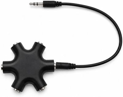 QLK 5 jack multikoptelefoon audio splitter spuitgieten met hoofdtelefoonsplitter ontworpen om tot vijf apparaten voor - ShopVlot