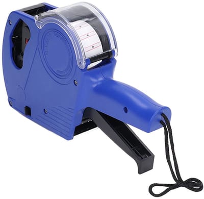 Dailygoods- Etiketteermachine Handmatig - Draagbare Prijsmarkeringstool - 8 Cijfers - Prijskaartjeapparaat - Eenvoudige Bediening - Etiketpapierformaat 21x12 - Labelmaker