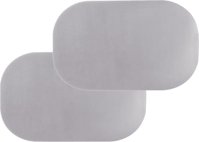 Set van 4x stuks rechthoekige placemats Nina grijs - PVC - 44 x 28 cm - Onderleggers