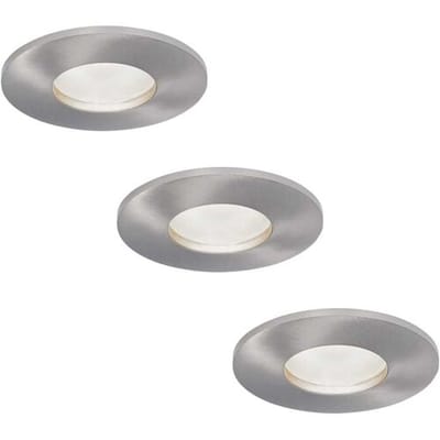 HOFTRONIC Set van 3 Vegas - LED platte inbouwspots met lage inbouwdiepte 60mm - 3,8 Watt 270 Lumen - 6000K Daglicht wit - GU10 LED Module - Dimbaar -