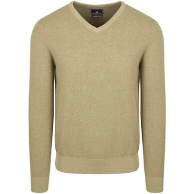 State Of Art Trui Structure V-Neck Groen - Maat XXL - Heren - Pullovers