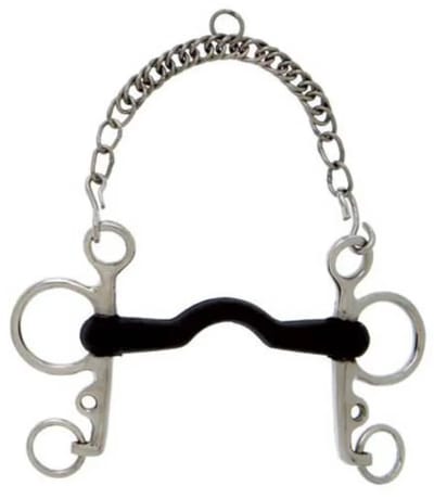 Sefton Pelham Hard Rubber Mondstuk Met Poort Zilver 13.5 cm