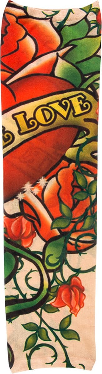 Boland - Tatoeage mouw 'True love' - Volwassenen - Unisex - Biker - Punk en Aso
