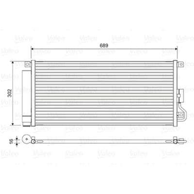 Condensator, airconditioning VALEO 822592