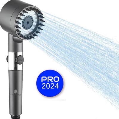 Douchekop 4 in 1 - Waterbesparende Verstelbare Douchekop - Hoge Druk - Shower Head Filter - Zilver