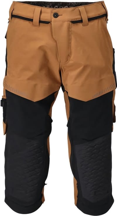 Mascot Customized Driekwart broek met kniezakken 22249-605 - notenbruin/zwart - C44