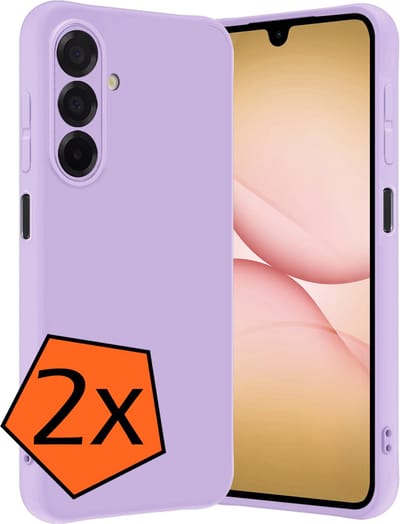 Hoes - 2 Stuks - Geschikt voor Samsung Galaxy A17 - Sterk & Shockproof - Case Siliconen - Back Cover - Telefoon Hoes - Lila
