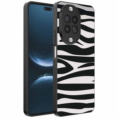 Geschikt voor Huawei Nova 14 Pro Telefoonhoesje met zebra opdruk - TPU backcover case zebra design - Zwart Wit - Smartphonica geschikt voor Huawei Nova 14 Pro
