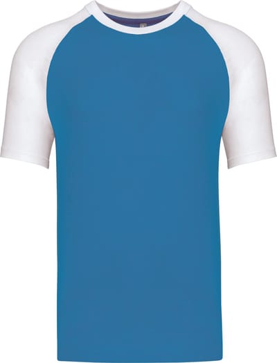 Kariban Baseball - Tweekleurig t-shirt K330 - Aqua Blue / White - S